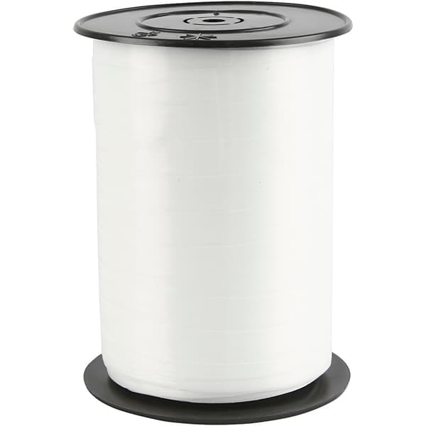Presentsnöre - B: 10 mm - Vit - Blank - 250 m