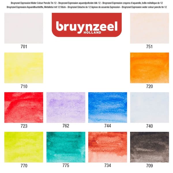 Akvarellpennor 12-set - Expression Series - Bruynzeel