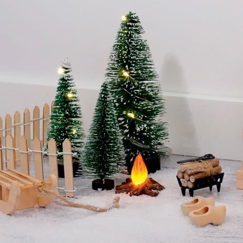 Miniatyr Lägereld - 4 cm - LED Belysning