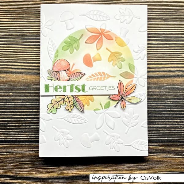Embossing Folder 3D - 15x15 cm - Autumn Leaves - Vaessen