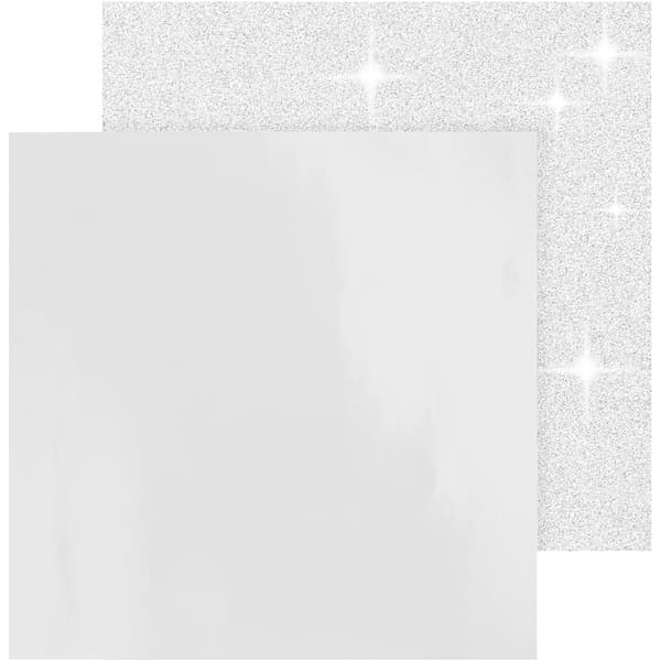 Papper Vivi Gade - 12´x12´ - 2 ark - Glitter Vit