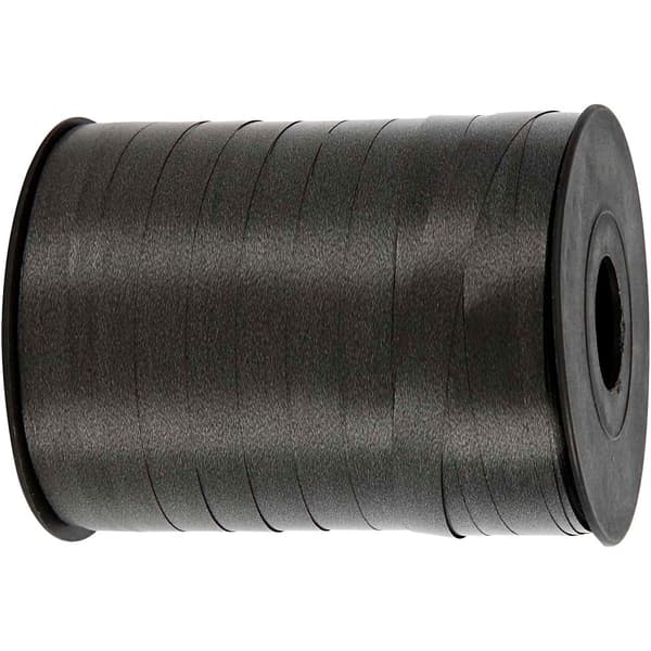 Presentsnöre - B: 10 mm - Svart - Blank - 250 m