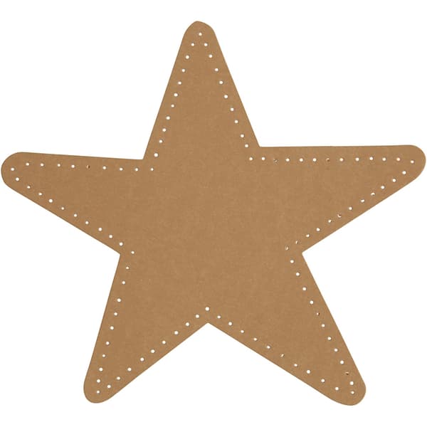 Läderpapper - Stjärna - dia. 17 cm - 4 st