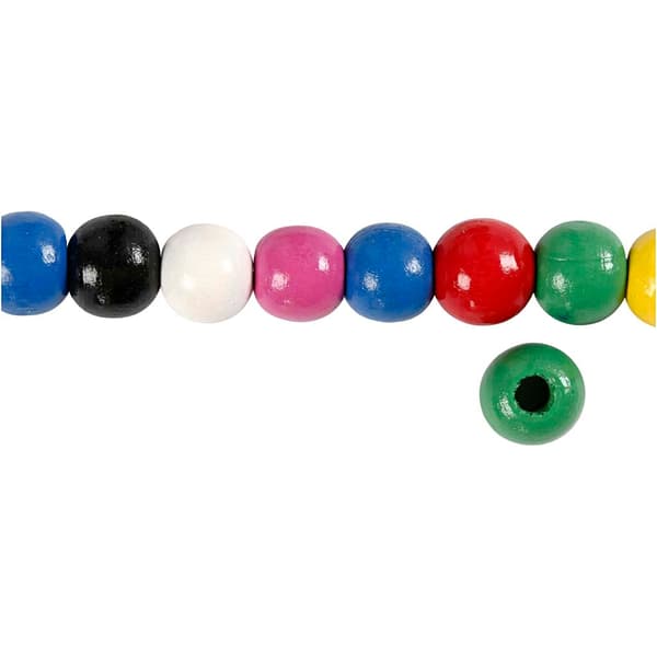 Träpärlor - 12 mm - 22 g - ca 40 st