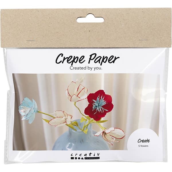 Mini DIY Kit - Kräppblommor - Harmonifull Blomster