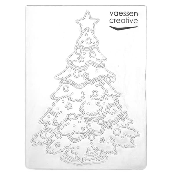 Embossing Folder A6 - Christmas Tree Decorated - Vaessen