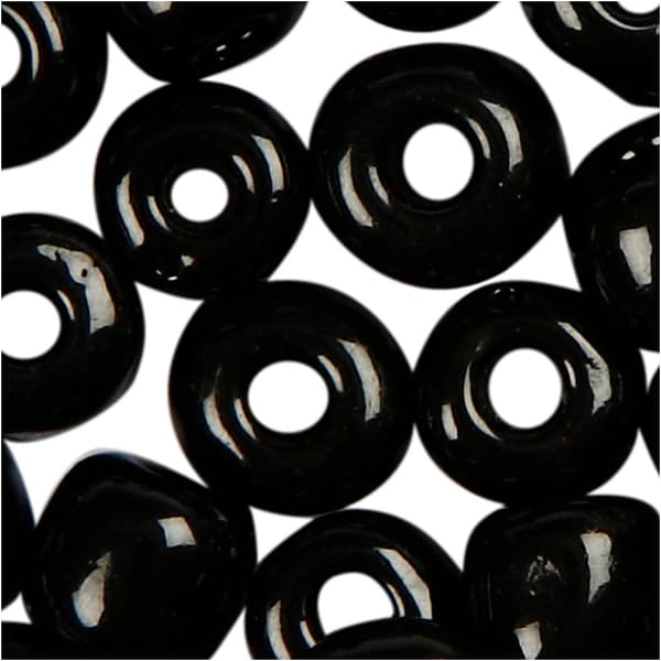 Seed Beads - 4 mm - Svart - 25 gram