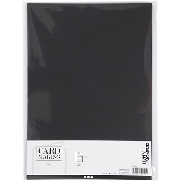 Strukturpapper A4 10 pack - Svart - 220g