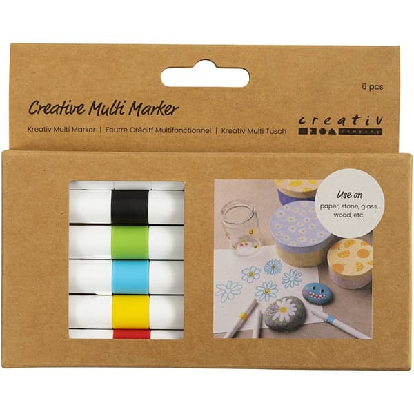 Tuschpennor - Kreativ Multi Marker - 6 st