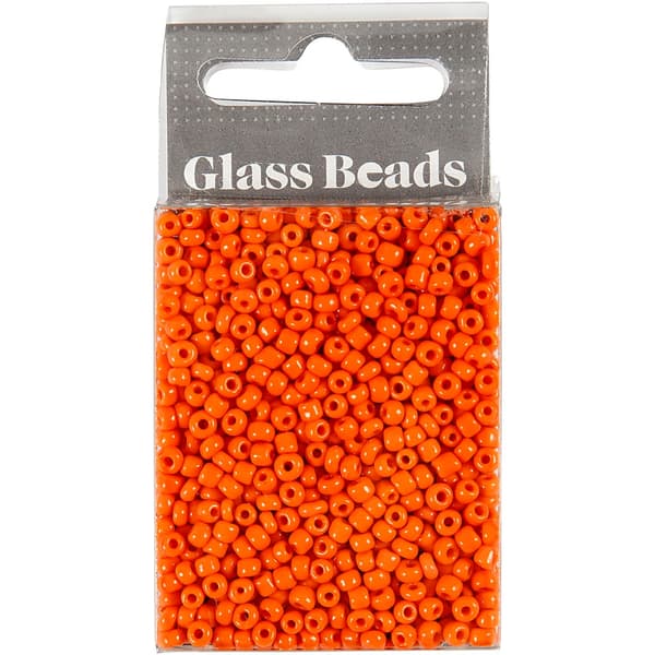 Seed Beads - 3 mm - Orange - 25 gram