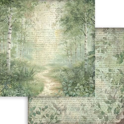 Paper Pad Stamperia 12x12 Tum - Maxi Background Herbarium Silvae