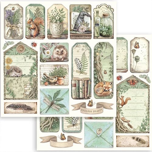 Paper Pad 8x8 Stamperia - Herbarium Silvae