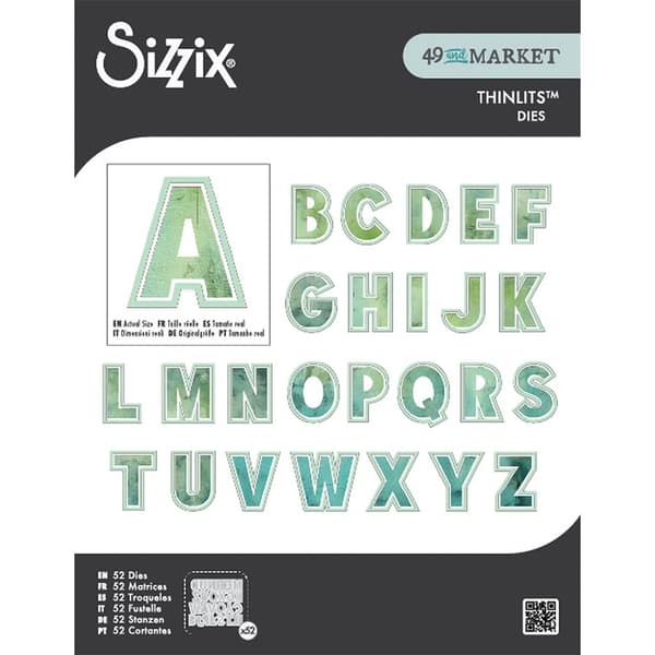 Dies Alfabet - Höjd 51 mm - This or That - Sizzix Thinlits Die Set