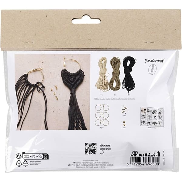 Mini DIY Kit Smycken - Makramé Boho Örhängen 3 par