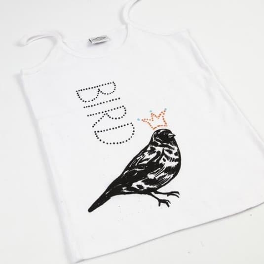 T-shirt - stl. medium - Vit - Rund hals
