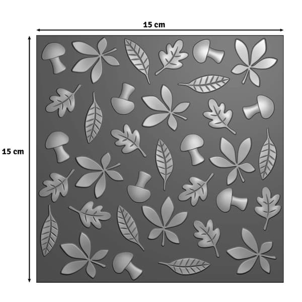 Embossing Folder 3D - 15x15 cm - Autumn Leaves - Vaessen