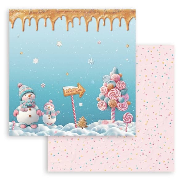 Paper Pad 12x12 Stamperia - Candy Christmas
