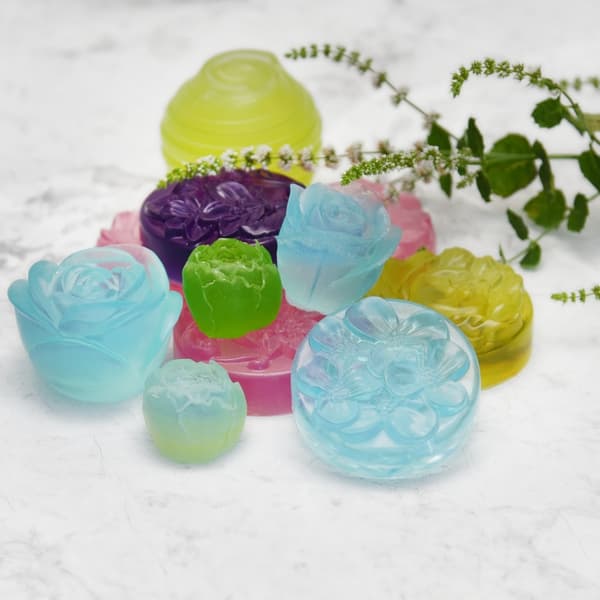 Silikonform Runda Blomstermotiv - 4 st