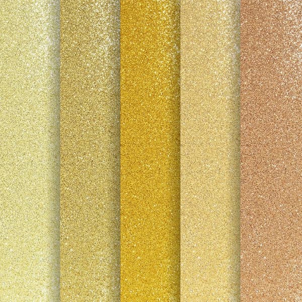 Glitterpapper A4 - 5 ark - Gold Treasure - 210 g