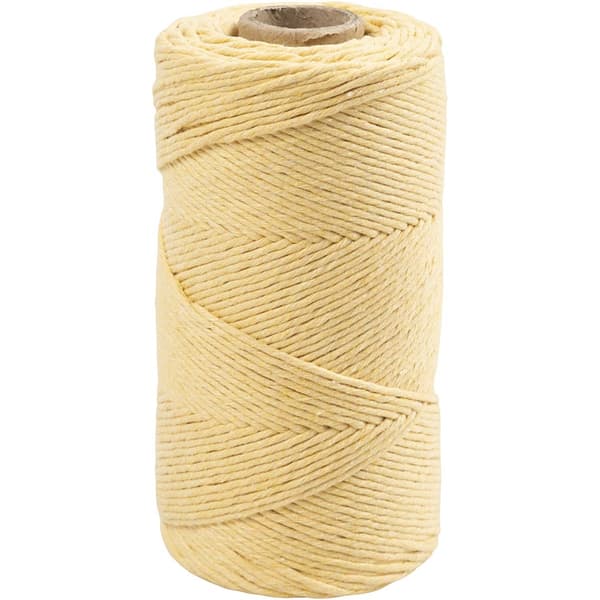Makramégarn 2 mm - Ljusgul - 198 m - 330 g