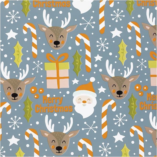 Presentpapper - B: 50 cm - Merry Christmas - 5 m