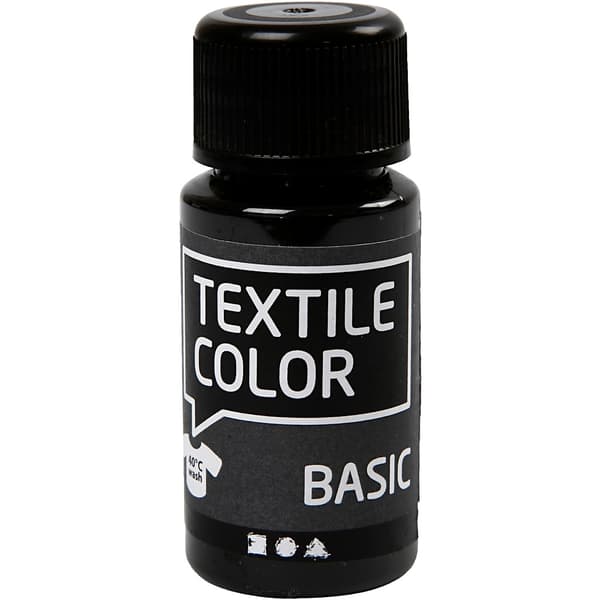 Textil Färg Basic - Svart - 50 ml