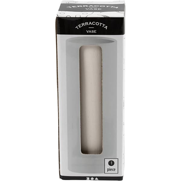 Vit Vas av Terrakotta - H: 11 cm - 1 st