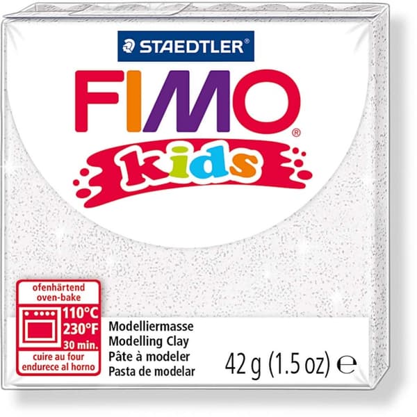 FIMO Kids Clay - Vit Glitter - 42 g