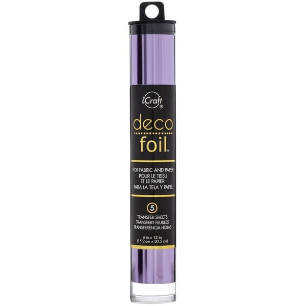 Deco Foil Transfer Sheets - Lilac - 6´X12´ - 5 st