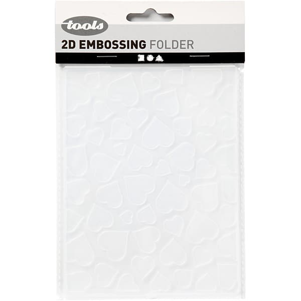Embossingfolder - 11x14 cm - Tjocklek 2 mm - Hjärtan