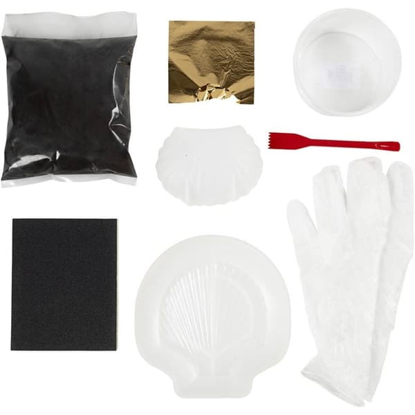 DIY Pysselkit - Resingjutning - Musslor Med Bladguld