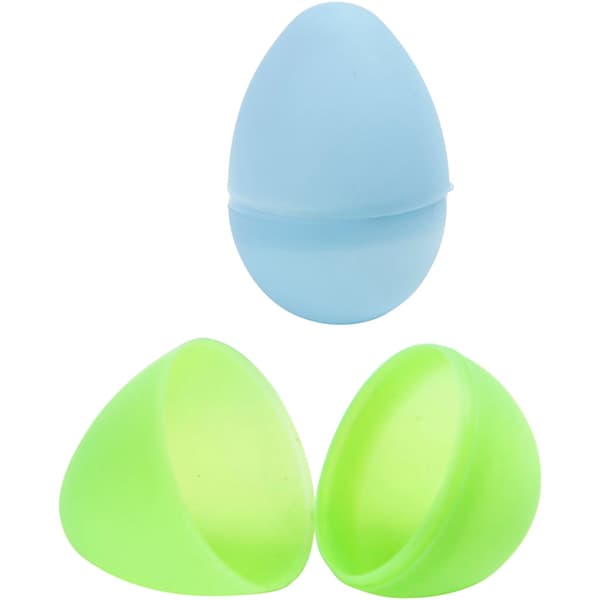 Plastägg i Pastellfärger - H: 60 mm - 12 st