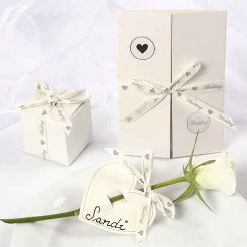 Gatefold Card Pärlemo Creme - 10 set - Happy Moments