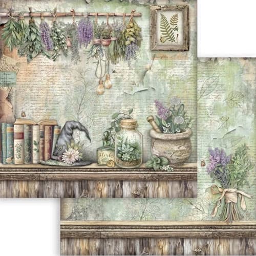 Paper Pad 8x8 Stamperia - Herbarium Silvae