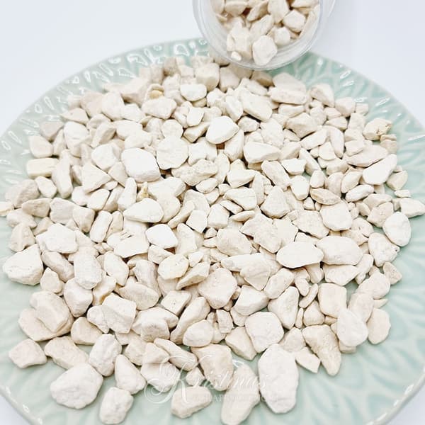 Dekorationssten - Creme - 500 g - 9-13 mm