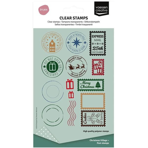 Clearstamps Set 14 st - Post Card Christmas Stamps - A6
