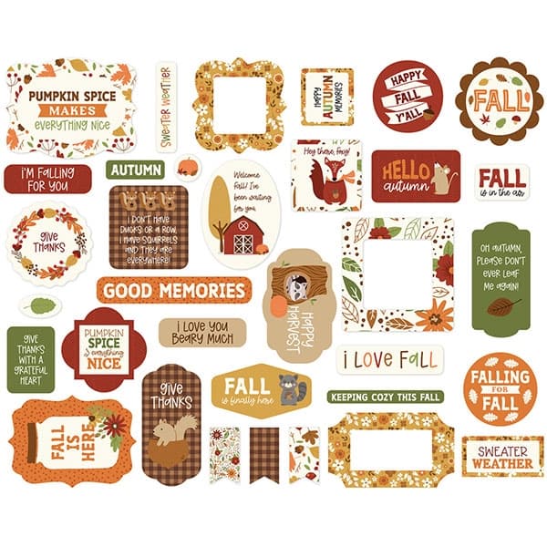 Die Cuts Ephemera - Echo Park - I Love Fall - 34 st