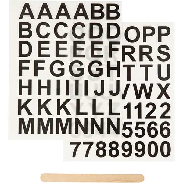 Rub-on Stickers - Bokstäver & Siffror - 17 mm