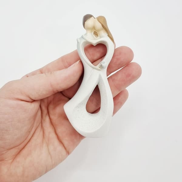 Brudpar Tårtdekoration - Modern Stil - 9.5 cm