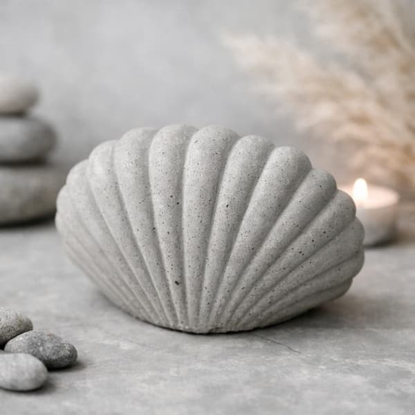 Silikonform Mussla - Snäcka - 6×9 cm