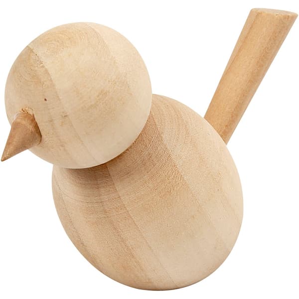 Fågel - H: 7,6 cm - Poppel