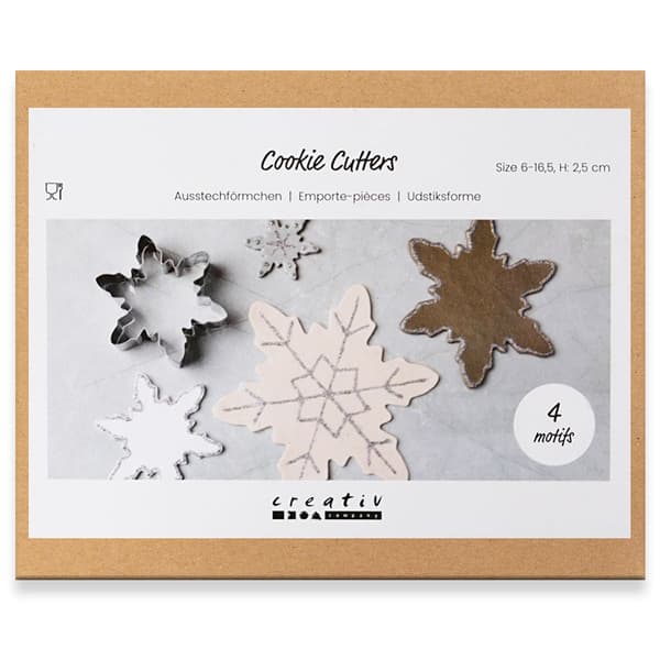 Pepparkaksformar - Stansformar 6-16,5 cm - Snöflinga - 4 st