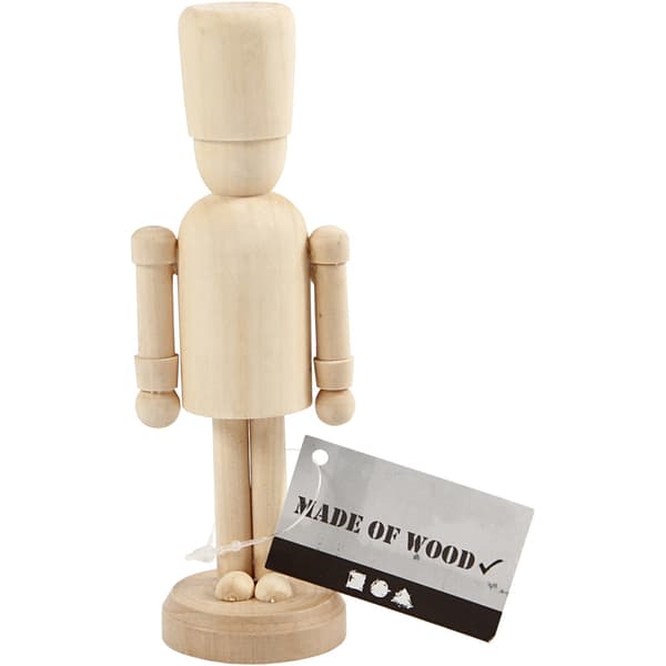 Figur nötknäpparen - H: 13 cm - Björk