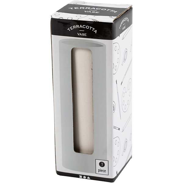 Vit Vas av Terrakotta - H: 11 cm - 1 st