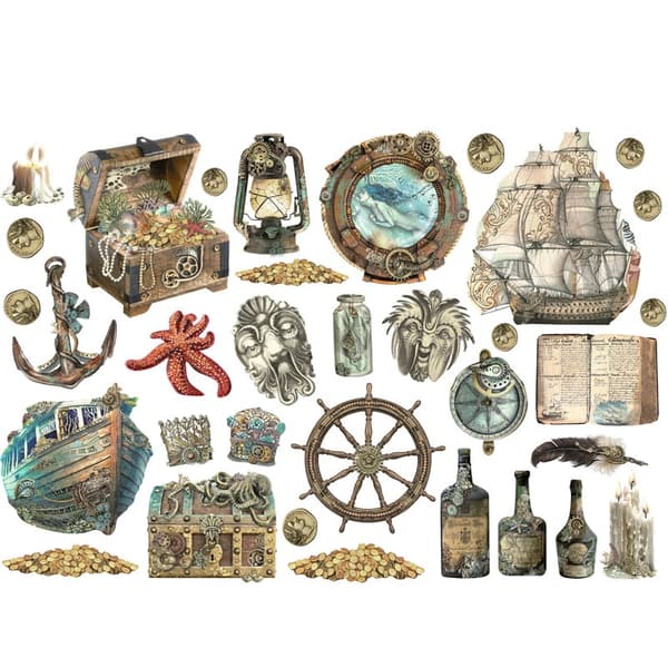 Die Cuts Stamperia Ephemera - Sailing Ship - 34 st
