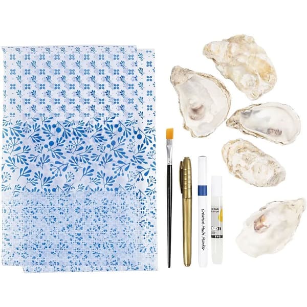 DIY Pysselkit Decoupage - Ostronskal 5 st