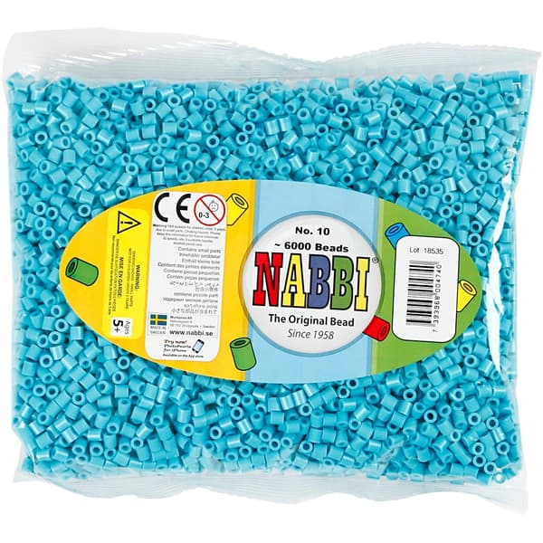Nabbi Pärlor 6000 st - Turkos nr 10 - Medium