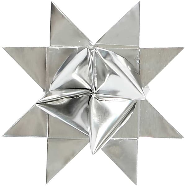Pappersstrimlor till Stjärnor - Metallic Silver - 100 st