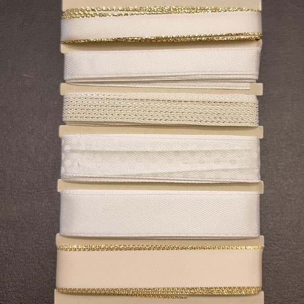 Satinband Set - Creme - 6 x 1,5 meter