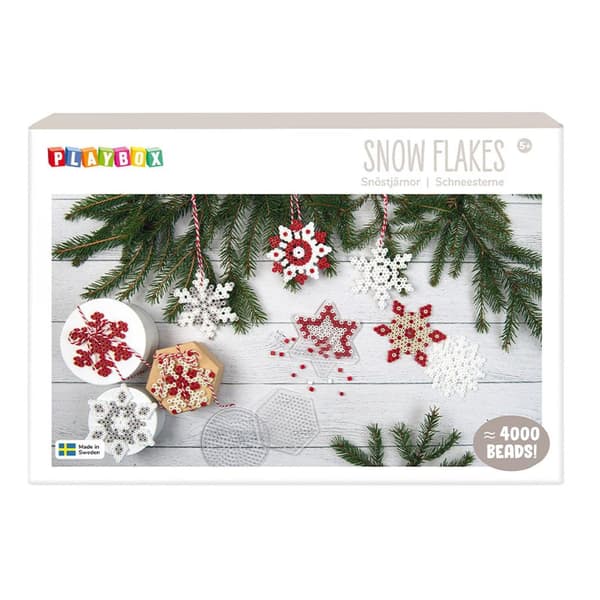 Rörpärlset Snöstjärnor Julpyssel